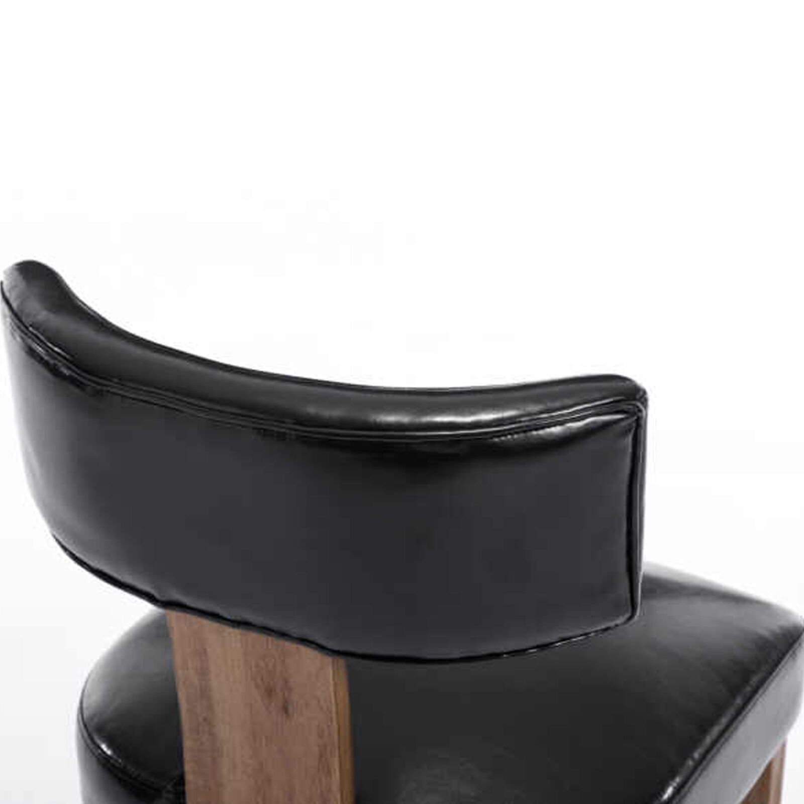 Nova Dining Chair – Retro Style with Luxurious Black Air Leather Comfort3 Nova Dining Chair Retro Style With Luxurious Air Leather Comfort - Black