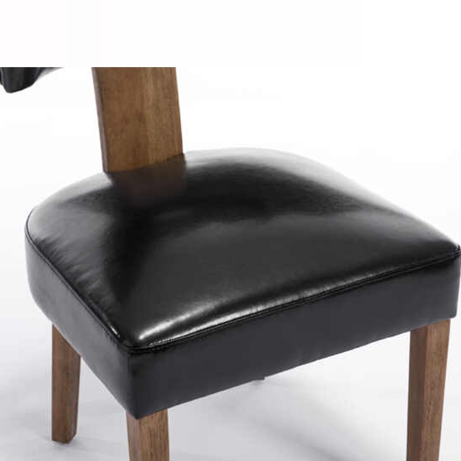 Nova Dining Chair – Retro Style with Luxurious Black Air Leather Comfort5 Nova Dining Chair Retro Style With Luxurious Air Leather Comfort - Black