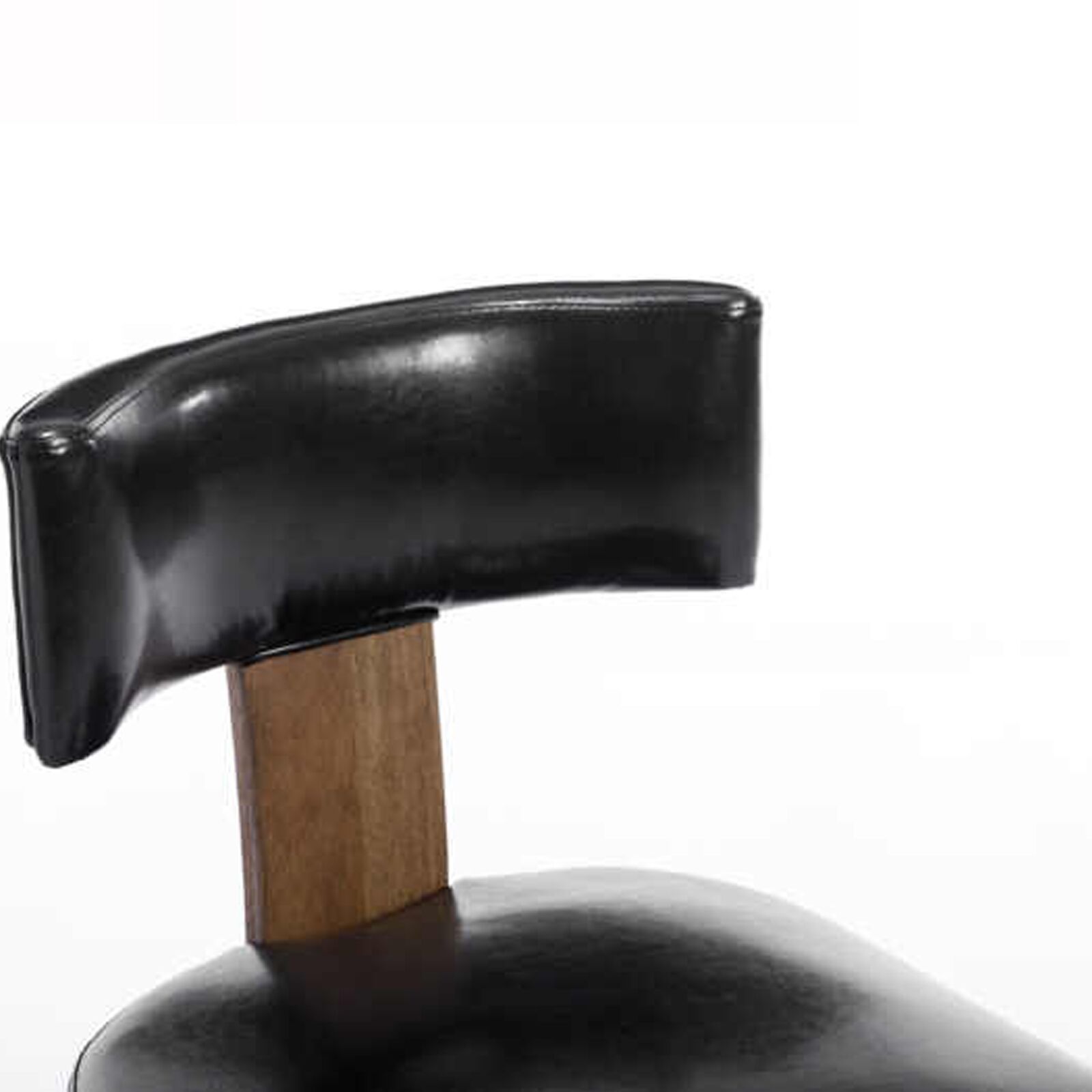 Nova Dining Chair – Retro Style with Luxurious Black Air Leather Comfort6 Nova Dining Chair Retro Style With Luxurious Air Leather Comfort - Black