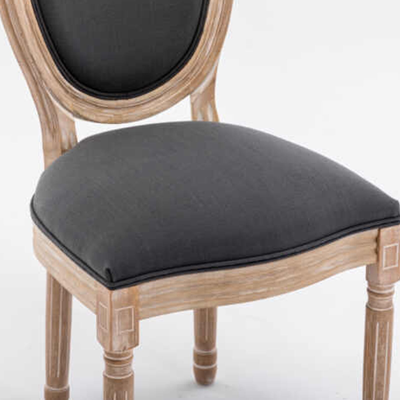 Antique French Provincial Louis XVI Style Upholstered Dining Chair Natural Oak Colour3 Louis French Provincial Upholstered Dining Chair – Grey With Oak Leg