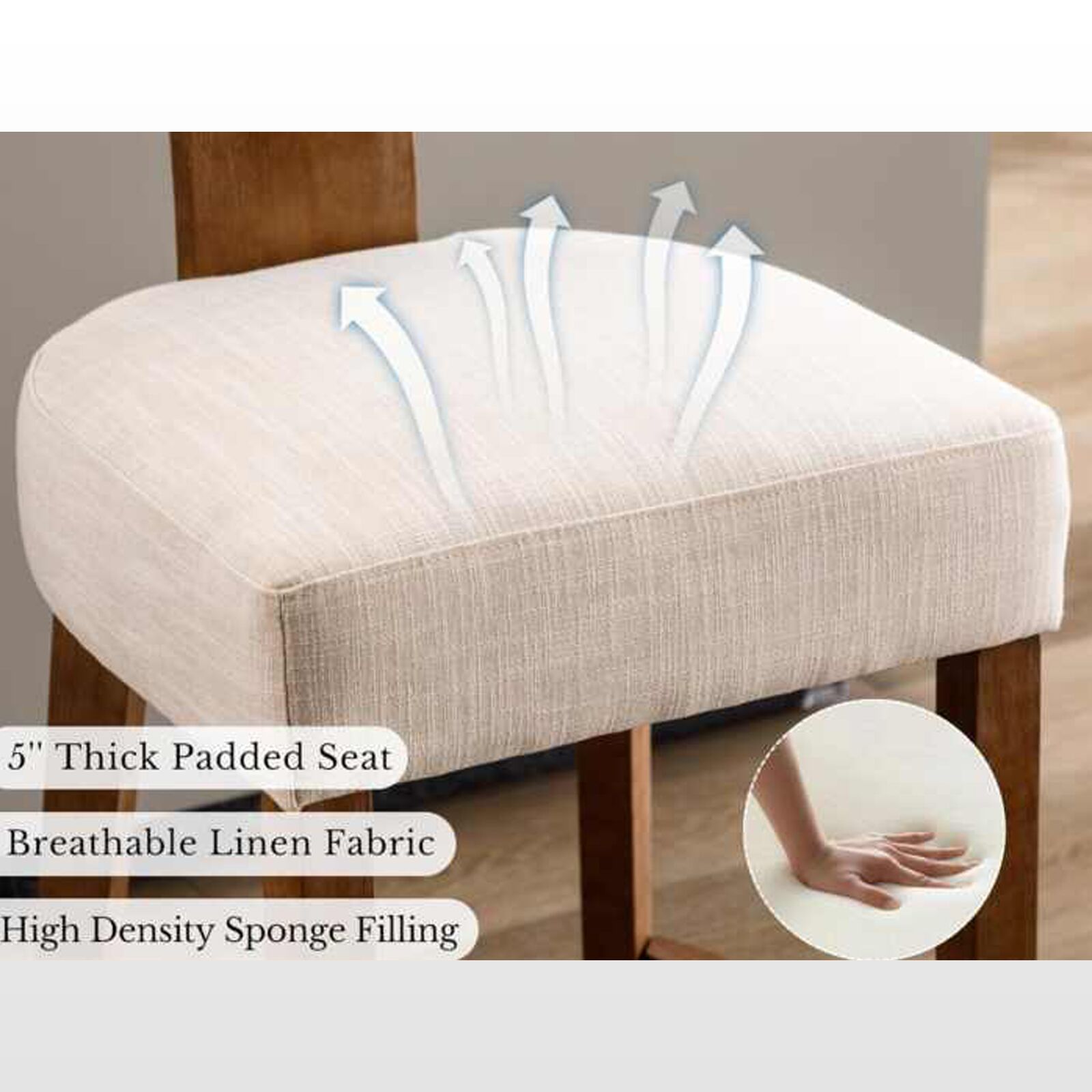 Nova Dining Chair Retro Elegance with Ultimate Comfort Cream Linen8 Nova Dining Chair Retro Elegance With Ultimate Comfort - Cream Linen