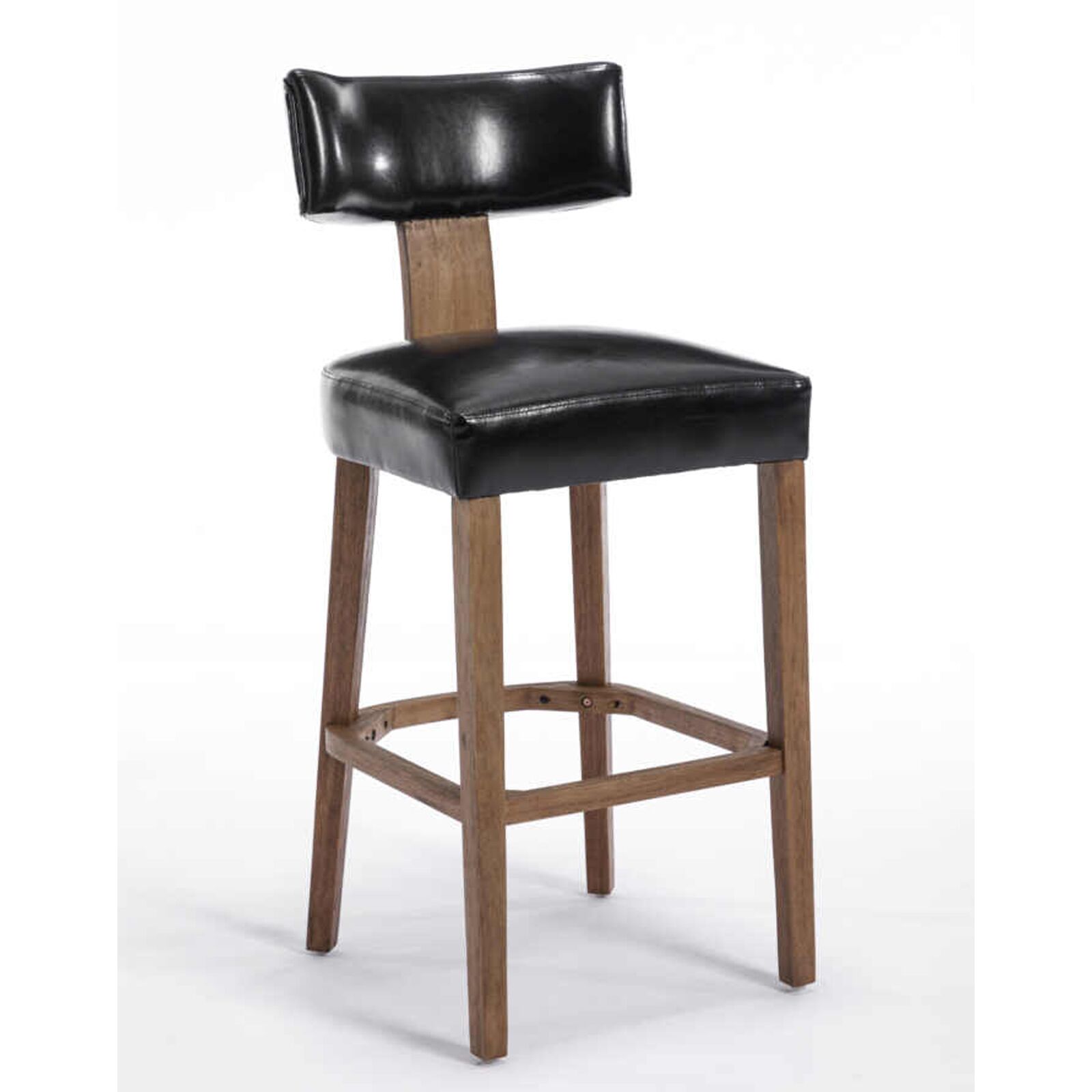 Modern Black Leather Bar Stool with Solid Wood Frame Stylish & Durable Seating9 Modern Black Leather Bar Stool with Solid Wood Frame Stylish & Durable Seating2